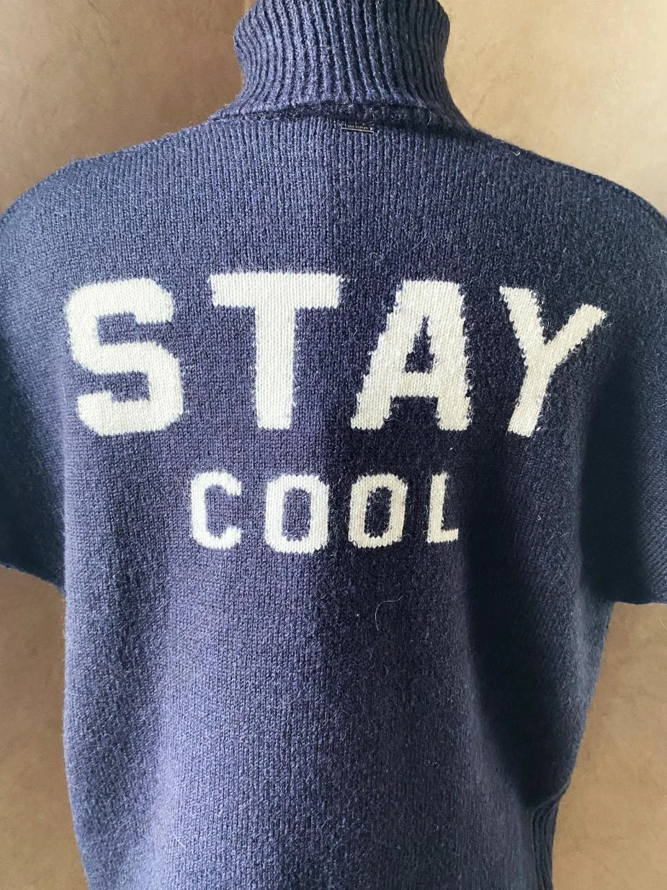 Suéter IKKS talla 36 cuello de tortuga azul marino mangas cortas – STAY COOL – photo 2